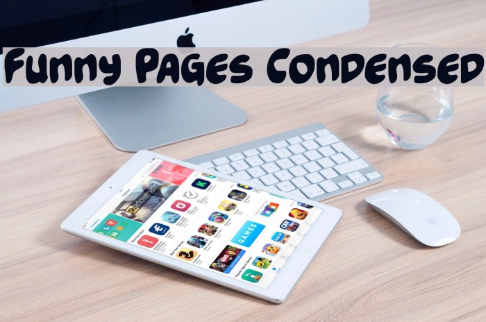 Funny Pages Condensed Font examples