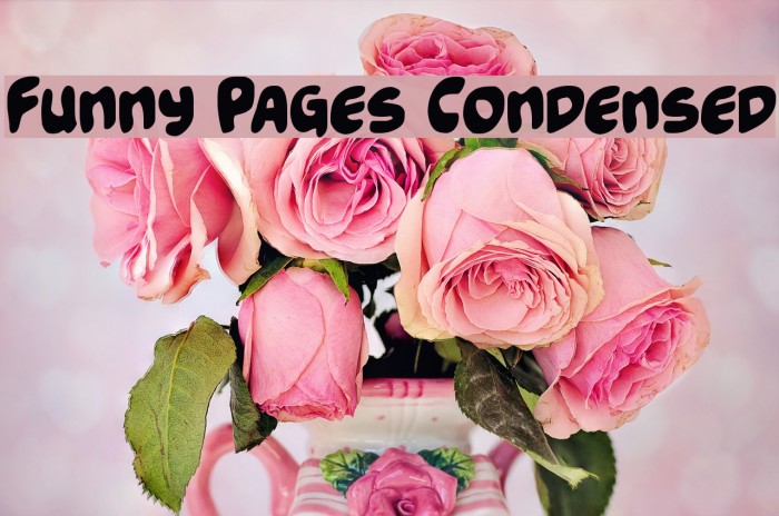 Funny Pages Condensed Font examples