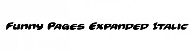 Funny Pages Expanded Italic  لخطوط تنزيل