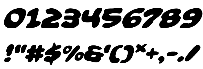Funny Pages Expanded Italic Font OTHER CHARS