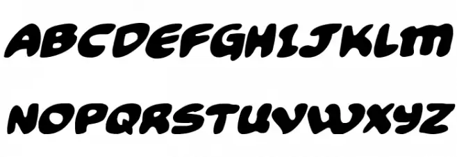 Funny Pages Expanded Italic फ़ॉन्ट अपरकेस