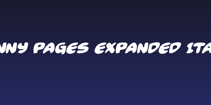 Funny Pages Expanded Italic Social Header