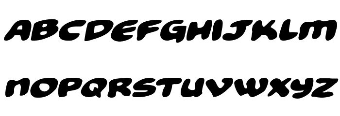 Funny Pages Expanded Italic Font LOWERCASE