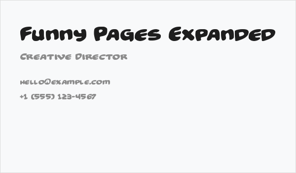 Funny Pages Expanded Business Card