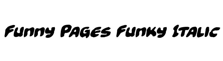 Funny Pages Funky Italic  Descarca Fonturi Gratis