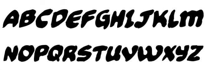 Funny Pages Funky Italic Polices MAJUSCULES