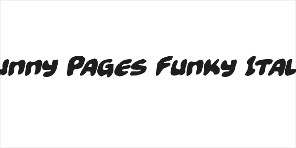 Funny Pages Funky Italic Logo