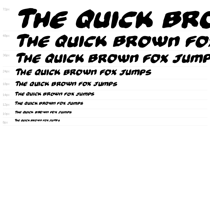 Funny Pages Funky Italic Waterfall