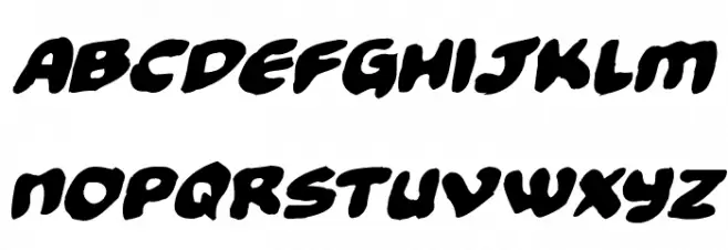 Funny Pages Funky Italic 字体 小写