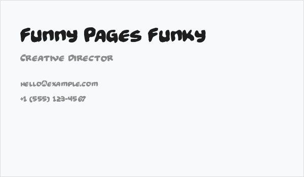 Funny Pages Funky Business Card