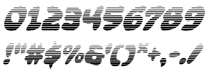 Funny Pages Gradient Italic Font OTHER CHARS
