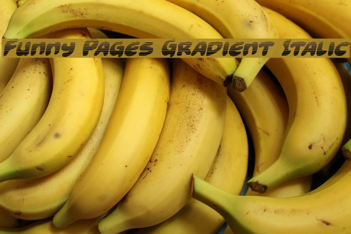 Funny Pages Gradient Italic Font examples