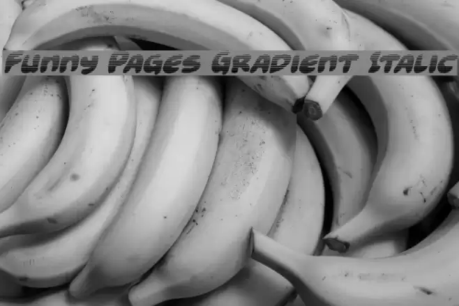 Funny Pages Gradient Italic خط examples