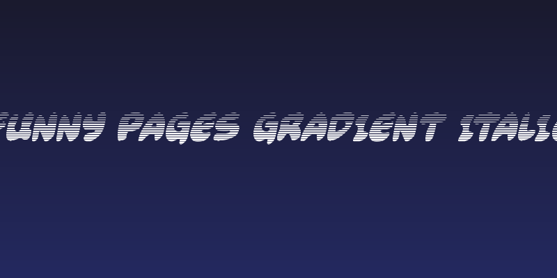 Funny Pages Gradient Italic Social Header