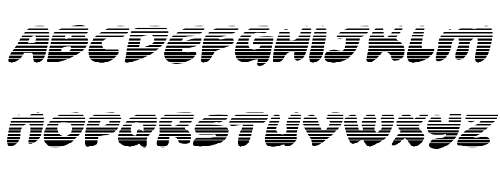 Funny Pages Gradient Italic Font LOWERCASE