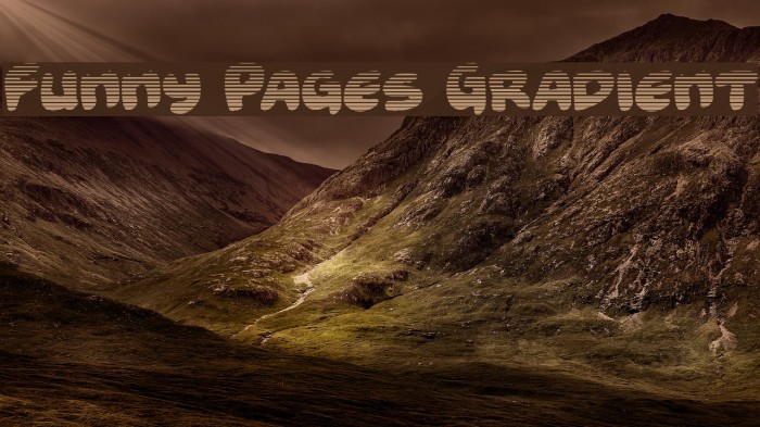 Funny Pages Gradient Font examples