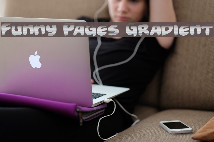 Funny Pages Gradient Font examples