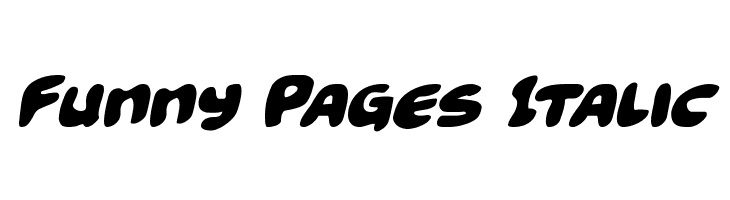 Funny Pages Italic  Frei Schriftart Herunterladen