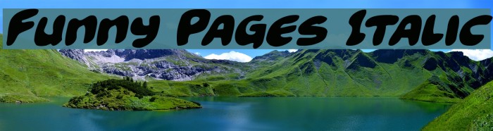 Funny Pages Italic Font examples