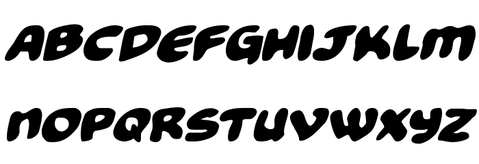 Funny Pages Italic Font LOWERCASE