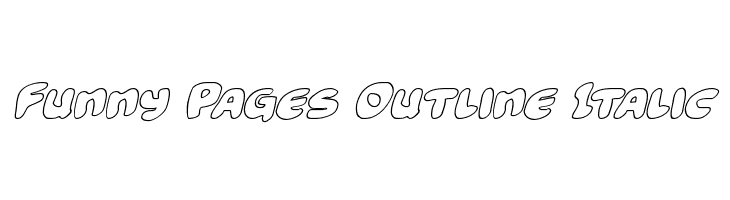 Funny Pages Outline Italic  フリーフォントのダウンロード