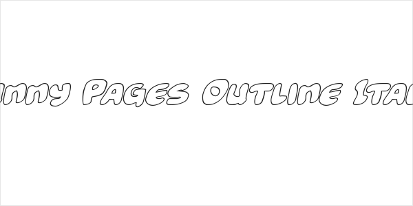 Funny Pages Outline Italic Logo