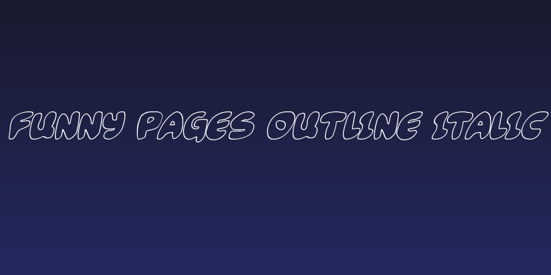 Funny Pages Outline Italic Social Header