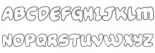 Funny Pages Outline Fonte MAIÚSCULAS