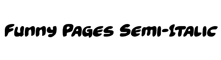 Funny Pages Semi-Italic  Descarca Fonturi Gratis