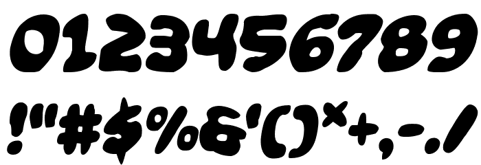 Funny Pages Semi-Italic Font OTHER CHARS