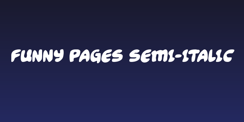 Funny Pages Semi-Italic Social Header