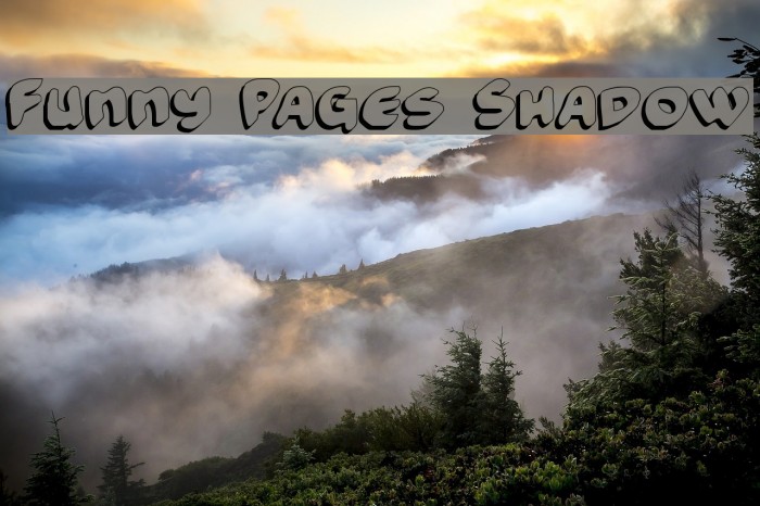 Funny Pages Shadow Font examples