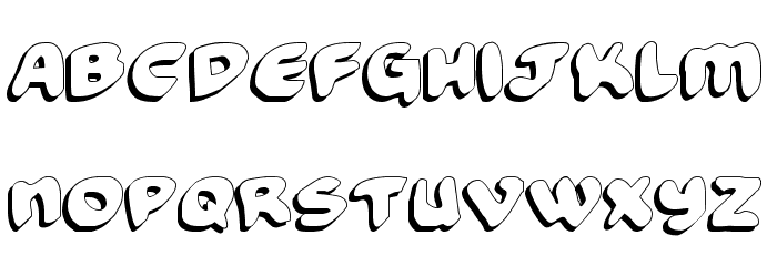 Funny Pages Shadow Font LOWERCASE