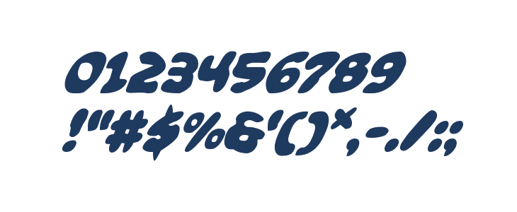 Funny Pages Super-Italic Other Characters