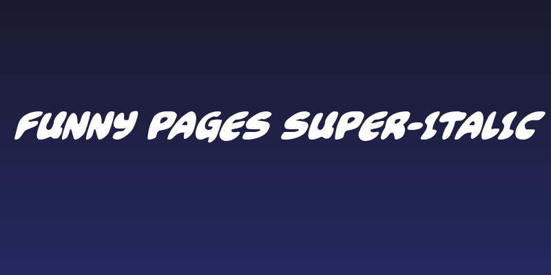 Funny Pages Super-Italic Social Header