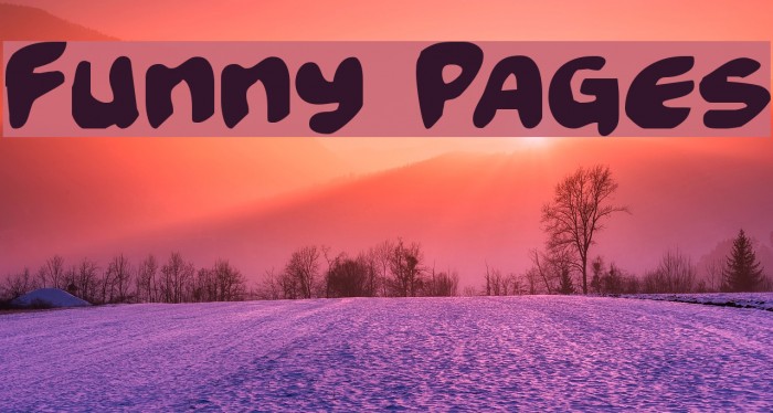 Funny Pages Font examples