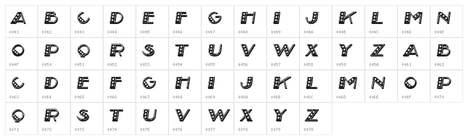 Funny Plasts Regular Character Map