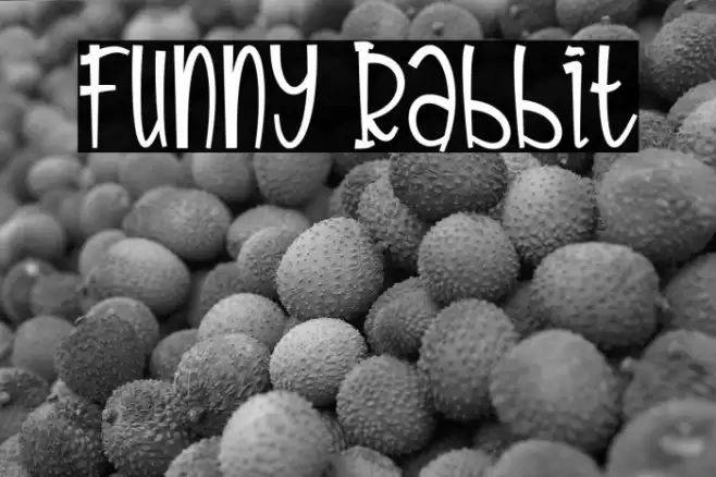 Funny Rabbit Caratteri examples