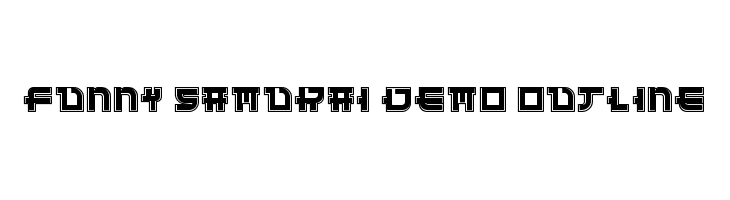 Funny Samurai Demo Outline  Fuentes Gratis Descargar