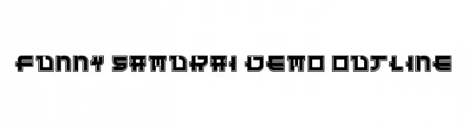 Funny Samurai Demo Outline  Frei Schriftart Herunterladen