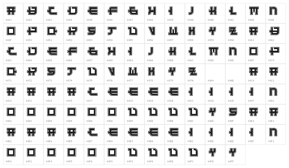 Funny Samurai Demo Outline Character Map