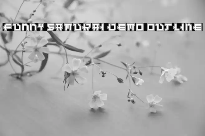 Funny Samurai Demo Outline Font examples