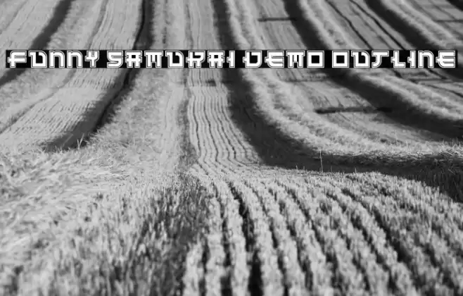 Funny Samurai Demo Outline Font examples