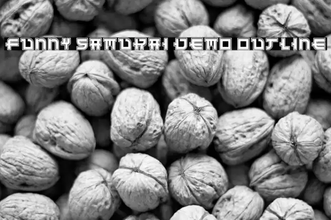 Funny Samurai Demo Outline Font examples