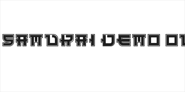 Funny Samurai Demo Outline Logo