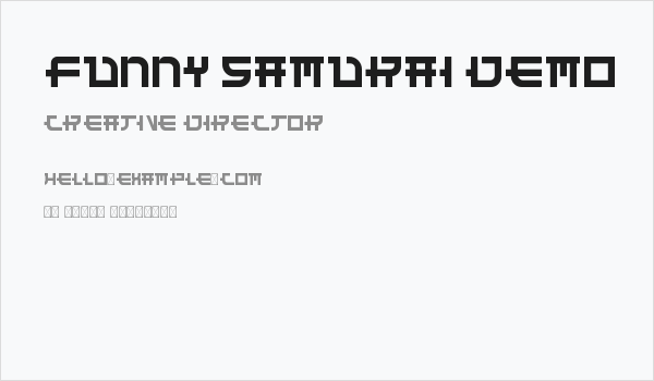 Funny Samurai Demo Business Card