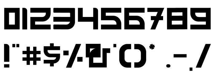 Funny Samurai Outline Font OTHER CHARS