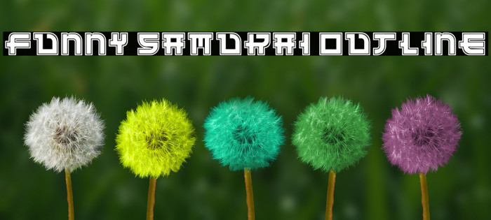 Funny Samurai Outline Font examples