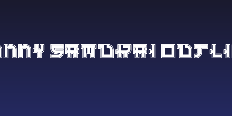 Funny Samurai Outline Social Header