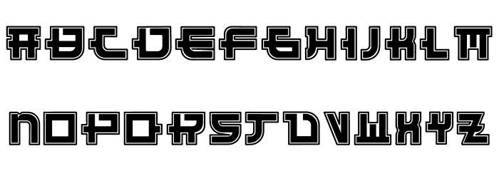 Funny Samurai Outline Font LOWERCASE